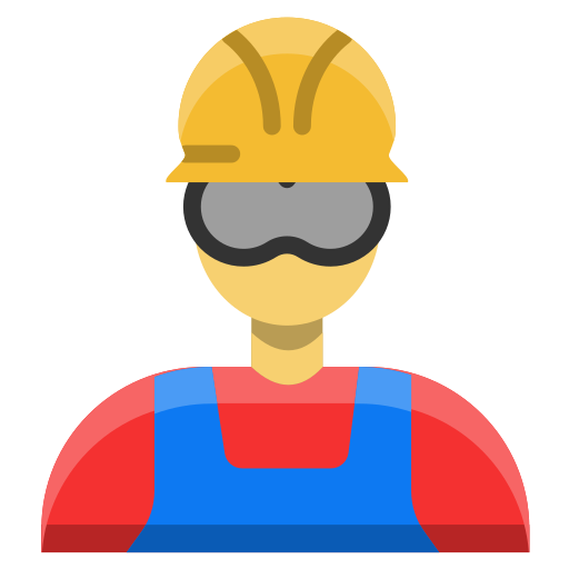 Worker, builder, construction, hard hat, jobsite, architecture, work icon